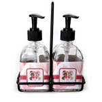 Hearts & Bunnies Glass Soap & Lotion Bottle Set (Personalized)