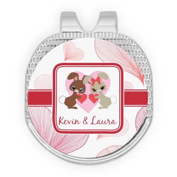 Hearts & Bunnies Golf Ball Hat Marker Hat Clip
