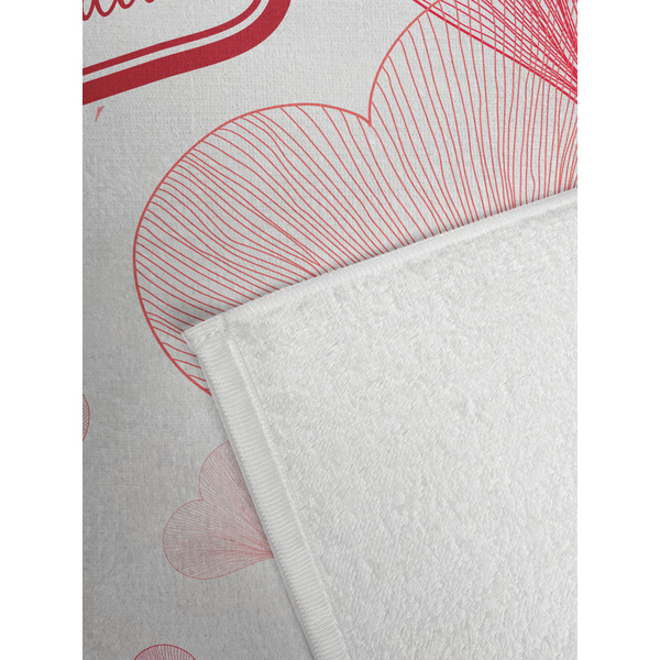 Hearts & Bunnies Golf Towel - Detail