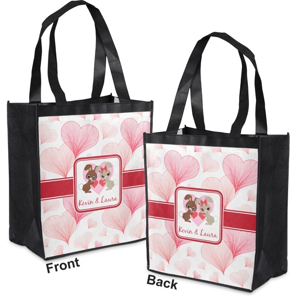 Hearts & Bunnies Grocery Bag - Apvl