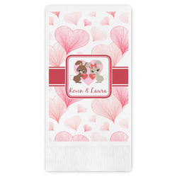 Hearts & Bunnies Guest Paper Towels - Full Color (Personalized)