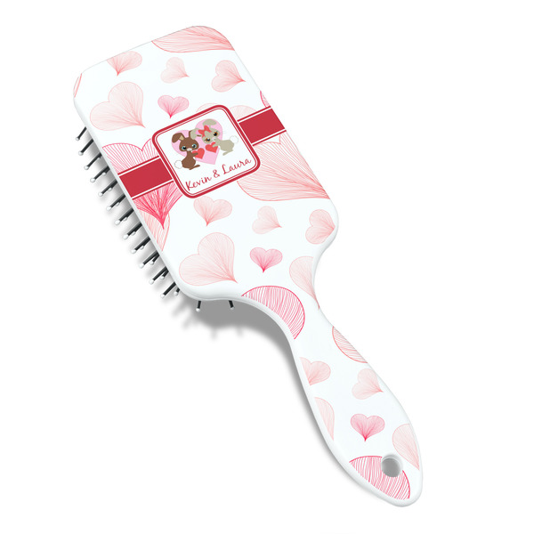 Hearts & Bunnies Hair Brush - Angle View