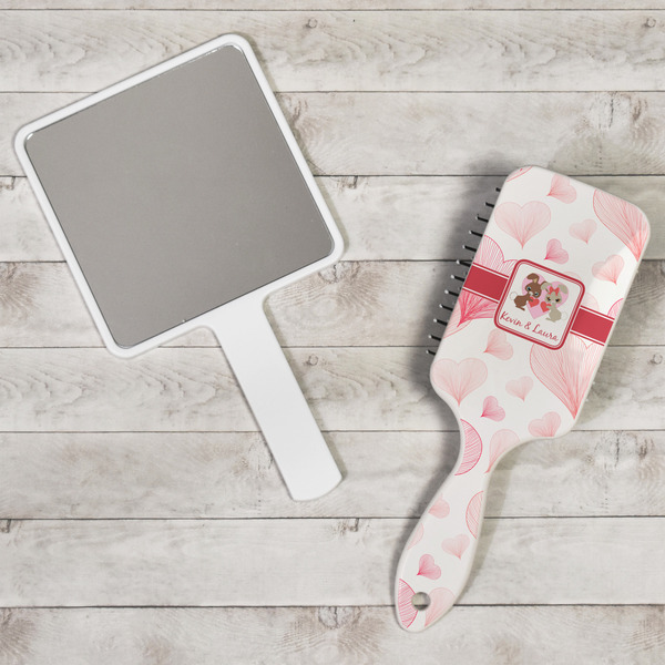 Hearts & Bunnies Hair Brush - In Context