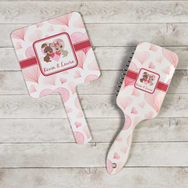 Hearts & Bunnies Hand Mirrors - In Context