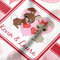 Hearts & Bunnies Hooded Baby Towel- Detail Close Up