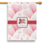 Hearts & Bunnies 28" House Flag - Single Sided (Personalized)