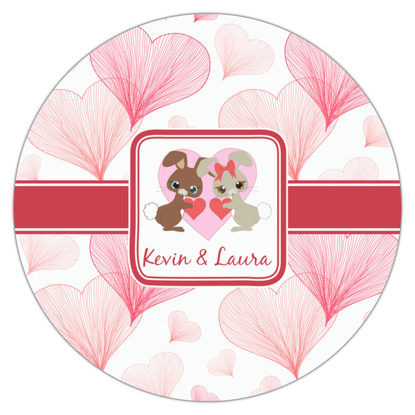 Hearts & Bunnies Icing Circle - Large - Single