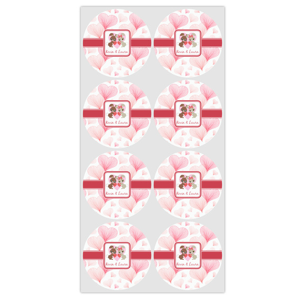 Hearts & Bunnies Icing Circle - Medium - Set of 8