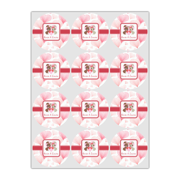 Hearts & Bunnies Icing Circle - Small - Set of 12