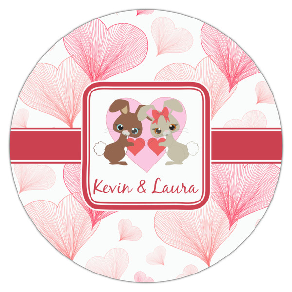 Hearts & Bunnies Icing Circle - Small - Single