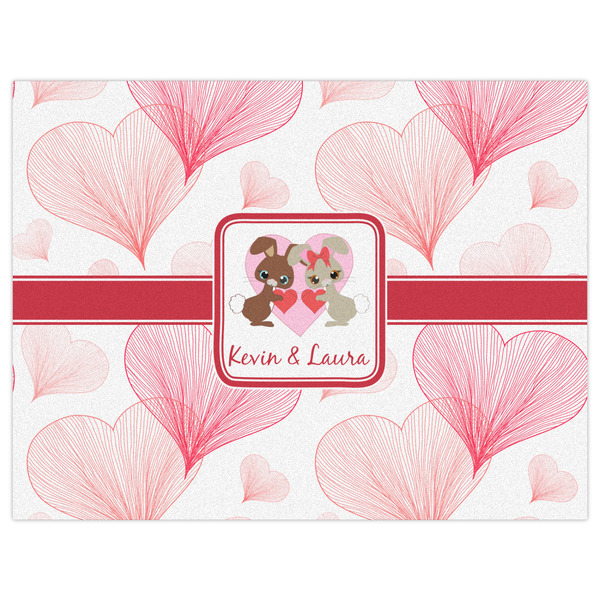 Hearts & Bunnies Indoor / Outdoor Rug - 6'x8' - Front Flat