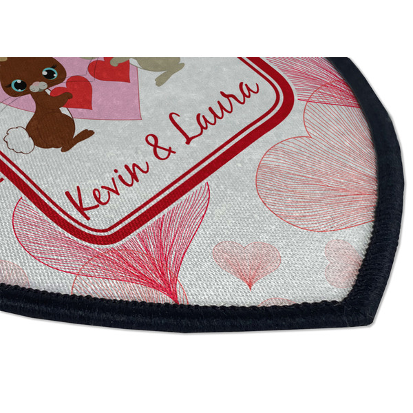 Hearts & Bunnies Iron on Shield 3 Detail