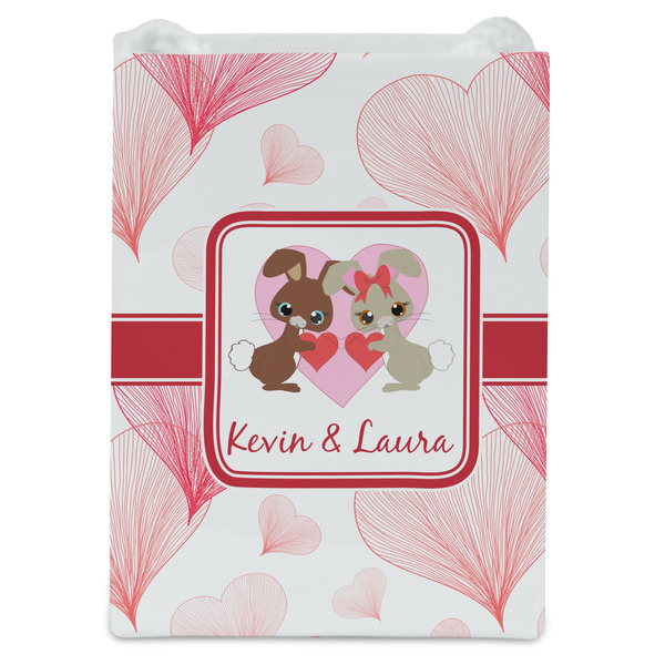Hearts & Bunnies Jewelry Gift Bag - Matte - Front