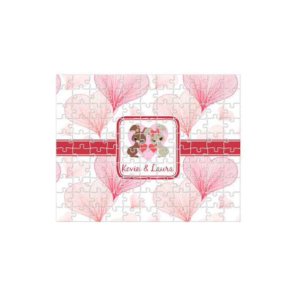 Custom Hearts & Bunnies 110 pc Jigsaw Puzzle (Personalized)