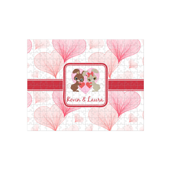 Custom Hearts & Bunnies 252 pc Jigsaw Puzzle (Personalized)