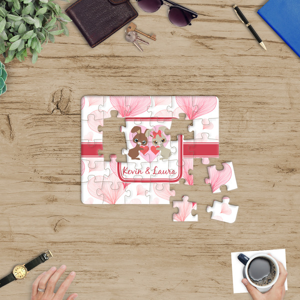 Hearts & Bunnies Jigsaw Puzzle 30 Piece - In Context