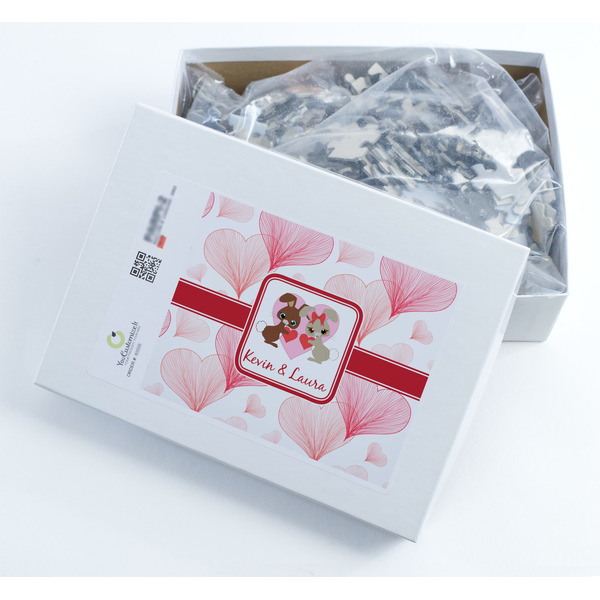Hearts & Bunnies Jigsaw Puzzle 500 Piece - Box