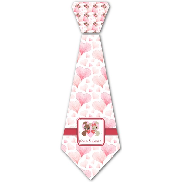 Custom Hearts & Bunnies Iron On Tie (Personalized)