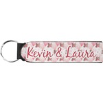 Hearts & Bunnies Neoprene Keychain Fob (Personalized)