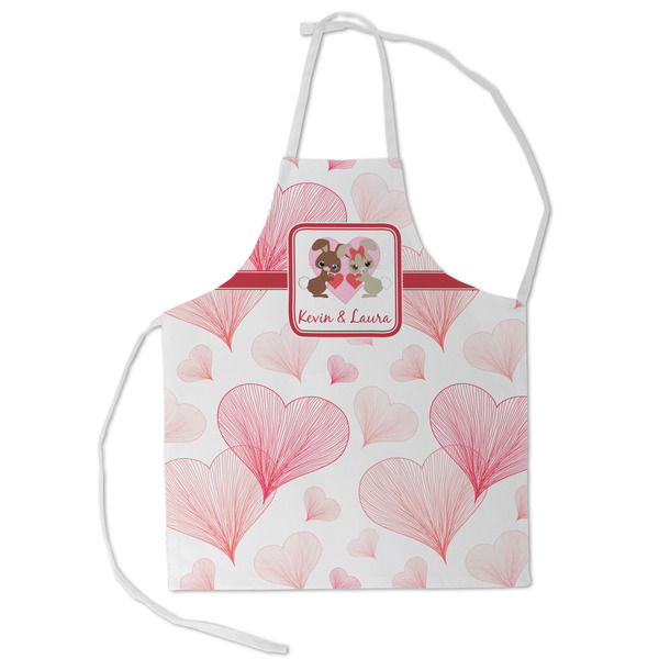 Custom Hearts & Bunnies Kid's Apron - Small (Personalized)