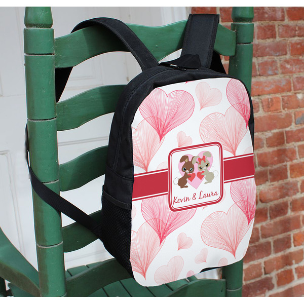 Hearts & Bunnies Kids Backpack - In Context