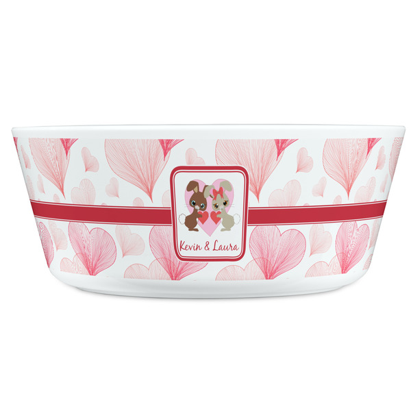 Hearts & Bunnies Kids Bowls - FRONT