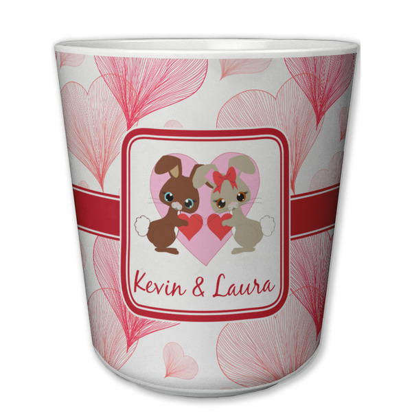 Custom Hearts & Bunnies Plastic Tumbler 6oz (Personalized)