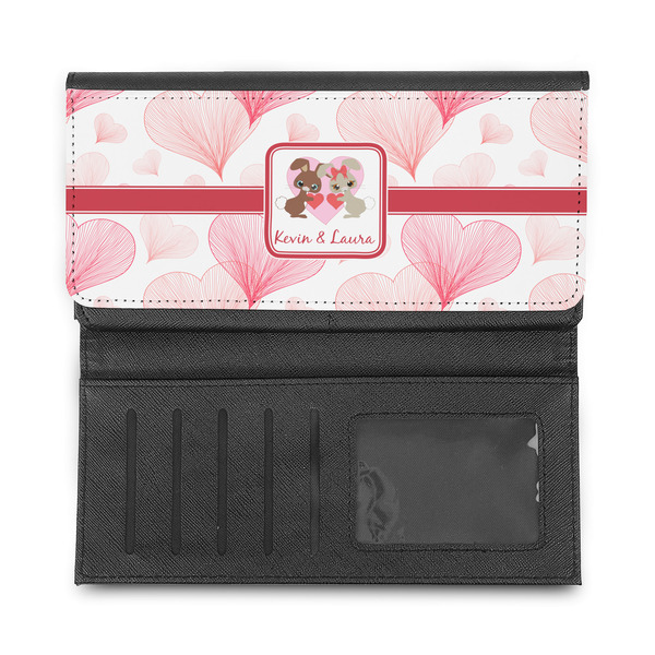 Hearts & Bunnies Ladies Wallet - Half Way Open