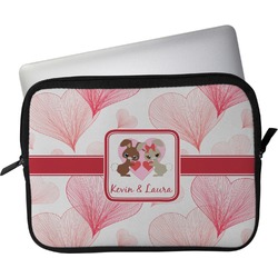 Hearts & Bunnies Laptop Sleeve / Case - 11" (Personalized)