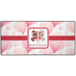 Hearts & Bunnies 3XL Gaming Mouse Pad - 35" x 16" (Personalized)