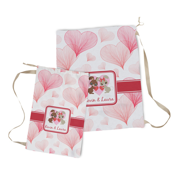 Hearts & Bunnies Laundry Bag - Both Bags