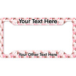Hearts & Bunnies License Plate Frame - Style A (Personalized)