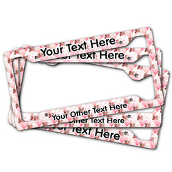 Hearts & Bunnies License Plate Frame (Personalized)