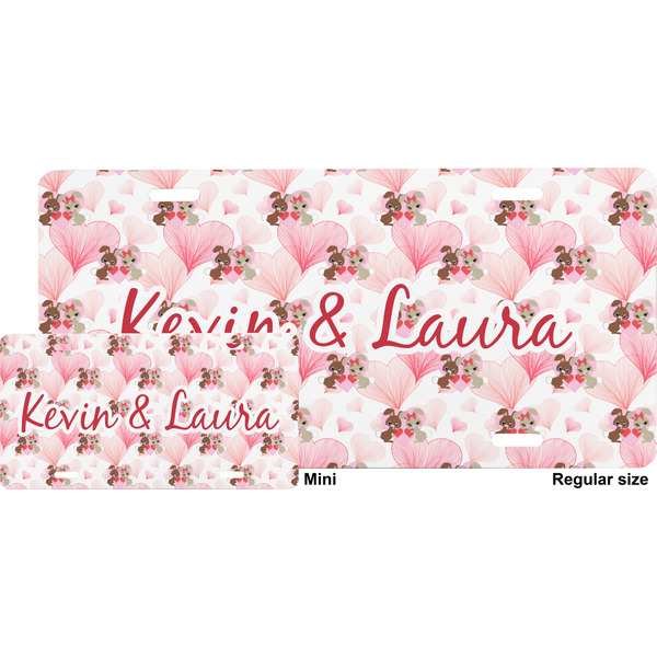 Hearts & Bunnies License Plate (Sizes)