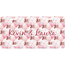 Hearts & Bunnies Front License Plate (Personalized)