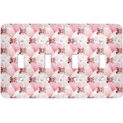 Hearts & Bunnies Light Switch Cover (4 Toggle Plate)