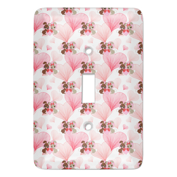 Custom Hearts & Bunnies Light Switch Cover (Single Toggle)