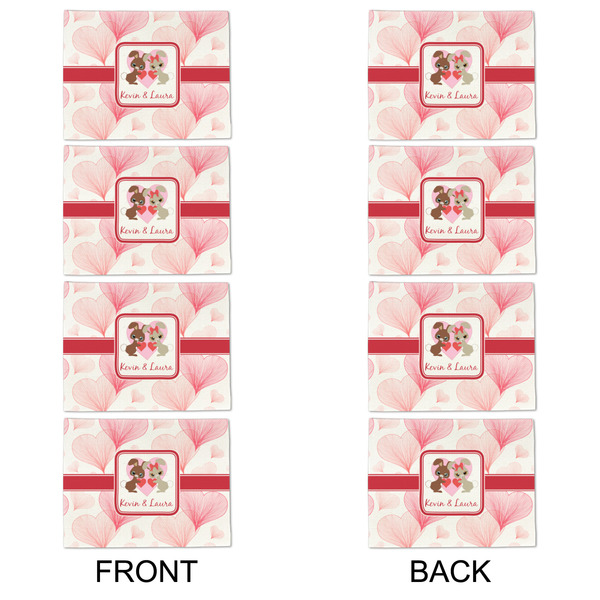 Hearts & Bunnies Linen Placemat - APPROVAL Set of 4 (double sided)