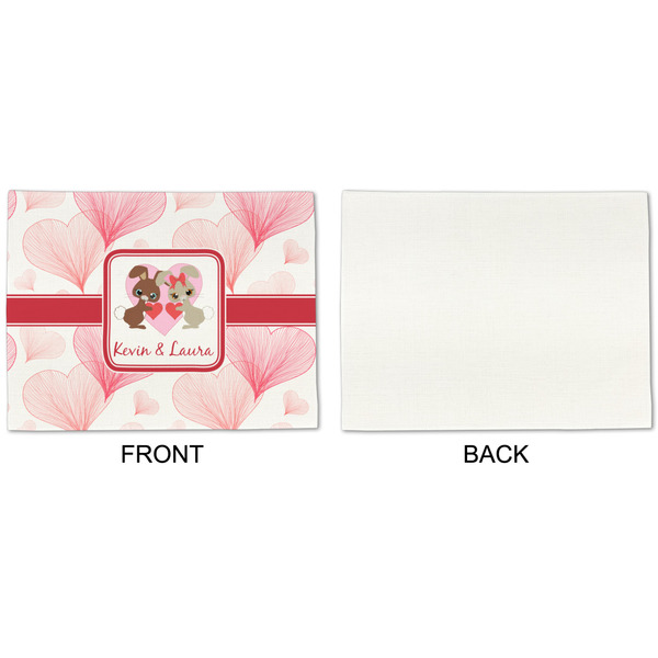 Hearts & Bunnies Linen Placemat - APPROVAL Single (single sided)