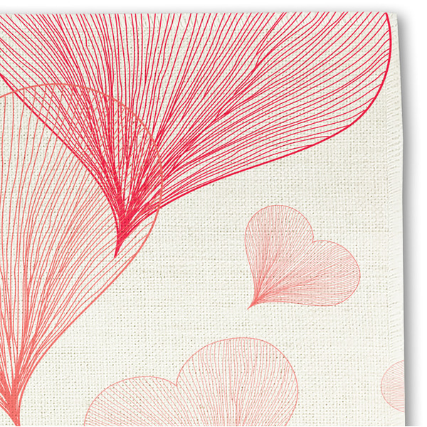 Hearts & Bunnies Linen Placemat - DETAIL