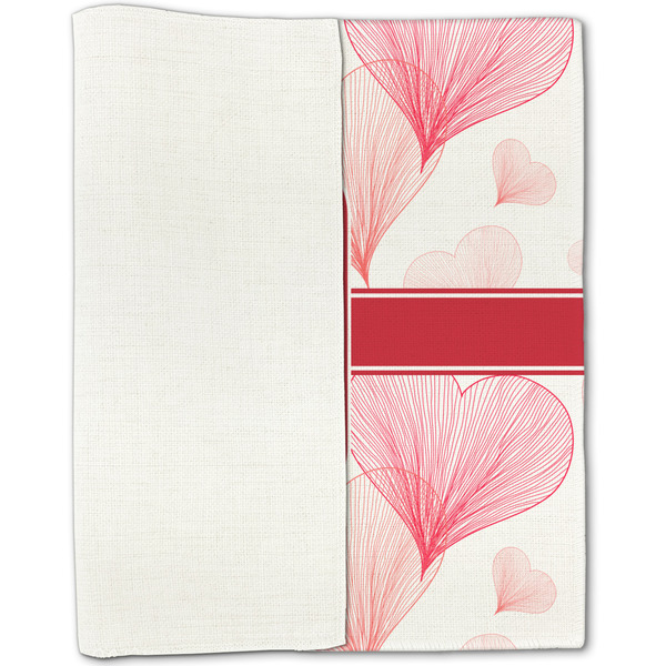 Hearts & Bunnies Linen Placemat - Folded Half