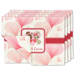 Hearts & Bunnies Double-Sided Linen Placemat - Set of 4 w/ Couple's Names