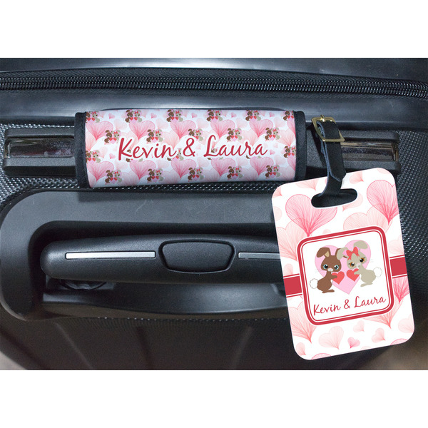 Hearts & Bunnies Luggage Wrap & Tag