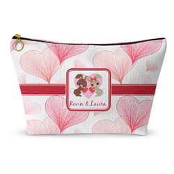 Hearts & Bunnies Makeup Bag - Large - 12.5"x7" (Personalized)