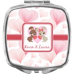Hearts & Bunnies Compact Makeup Mirror (Personalized)