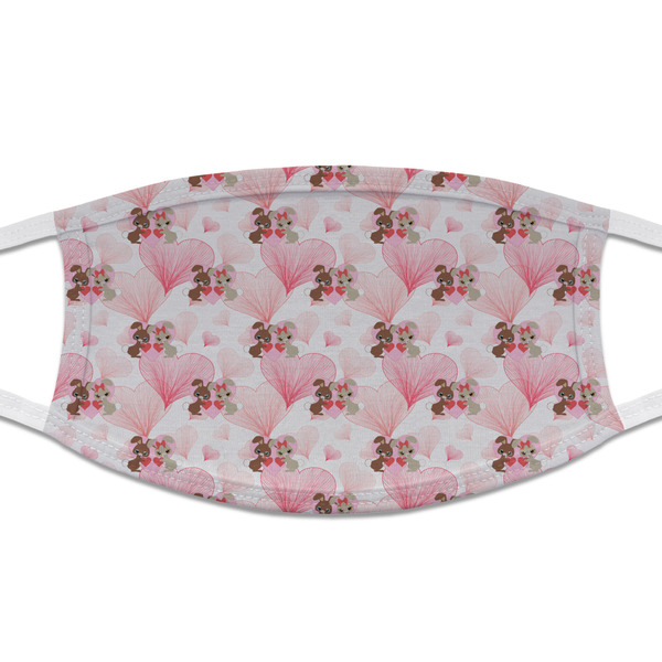 Custom Hearts & Bunnies Cloth Face Mask (T-Shirt Fabric)