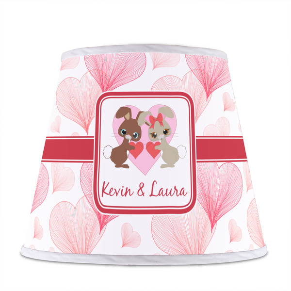 Hearts & Bunnies Poly Film Empire Lampshade - Front View