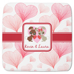 Hearts & Bunnies Memory Foam Bath Mat - 48"x48" (Personalized)