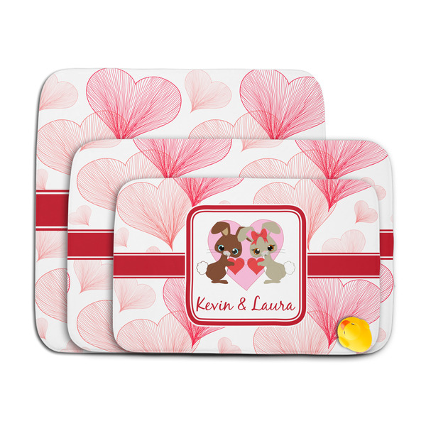 Hearts & Bunnies Memory Foam Bath Mat - MAIN PARENT