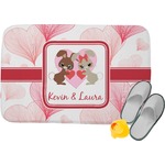 Hearts & Bunnies Memory Foam Bath Mat - 24"x17" (Personalized)
